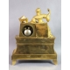 Zegar złocony z Damą i kosztownościami. 39cm x 45cm x 15cm