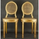 Dwa krzesełka złocone. XIXw.