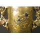 Para wazonów Usubata, brąz - złoto - srebro, Japonia, era Meiji (1868-1912)  