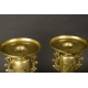 Para wazonów Usubata, brąz - złoto - srebro, Japonia, era Meiji (1868-1912)  