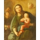Matka Boska z Dzieciątkiem. Barok XVIIIw. Olej na płótnie.  ok. 110cm x ok. 95cm 
