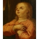 Matka Boska z Dzieciątkiem. Barok XVIIIw. Olej na płótnie.  ok. 110cm x ok. 95cm 