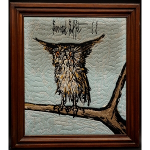 https://antyki-urbaniak.pl/4334-35409-thickbox/embroidered-picture-owl-after-bernard-buffet-20th-century.jpg