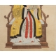 +CHIŃSKI CESARZ, akwarela na płótnie, Chiny, dynastia Qing (1644-1912)   