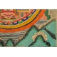+THANKA (THANGKA) Z MANDALĄ, malowana ręcznie na płótnie, Tybet / Nepal, 1 poł. XX w.   