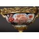 +PATERKA IMARI, porcelana, brąz złocony, Japonia XVIII, Francja XIX w.   