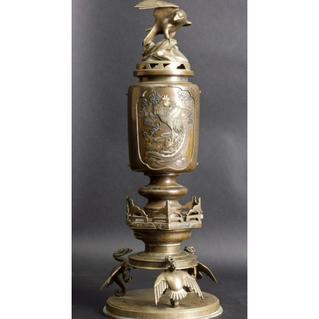 INCENSE CONSERVATOR, bronze, Japan, 19th century