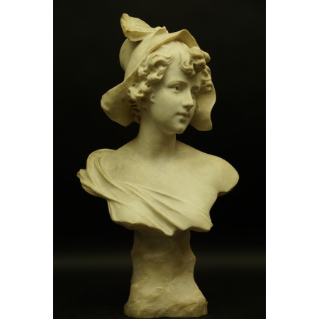 KOKIETKA, alabaster, Francja (?), XIX w.